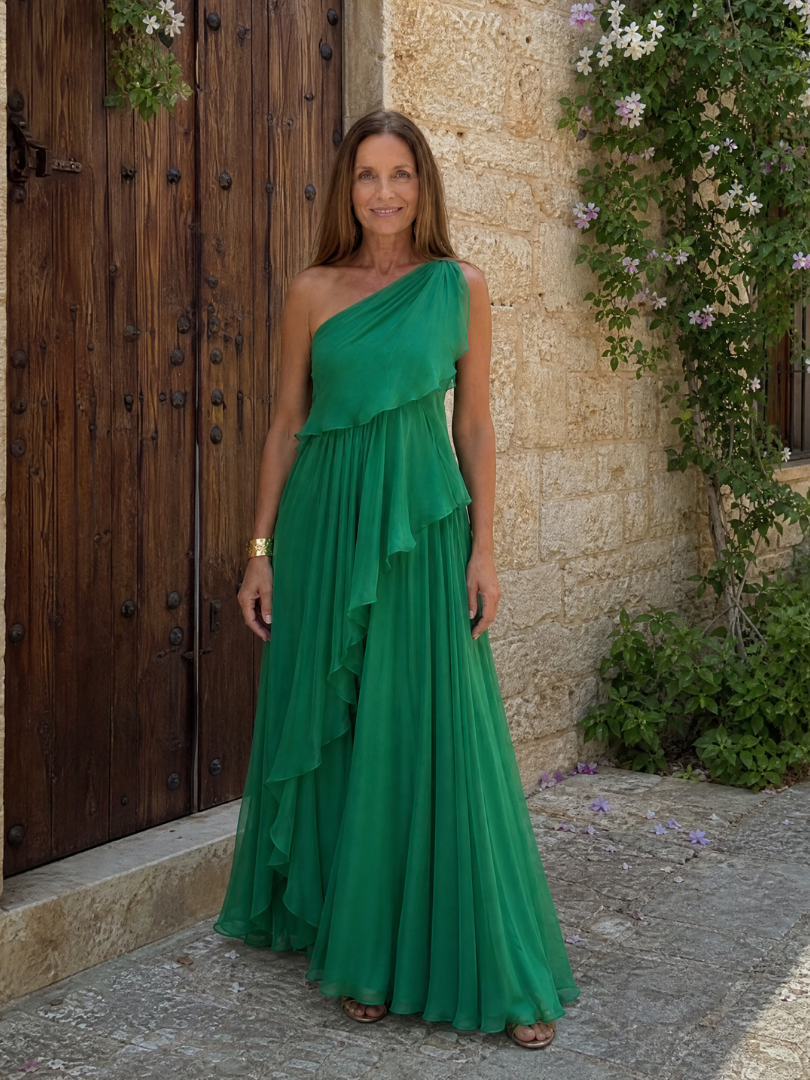 Eliana™ | One-Shoulder Chiffon Maxi Dress