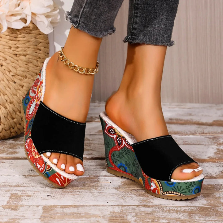Joelle™ — Artistic Mules Featuring Floral-Inspired Heel