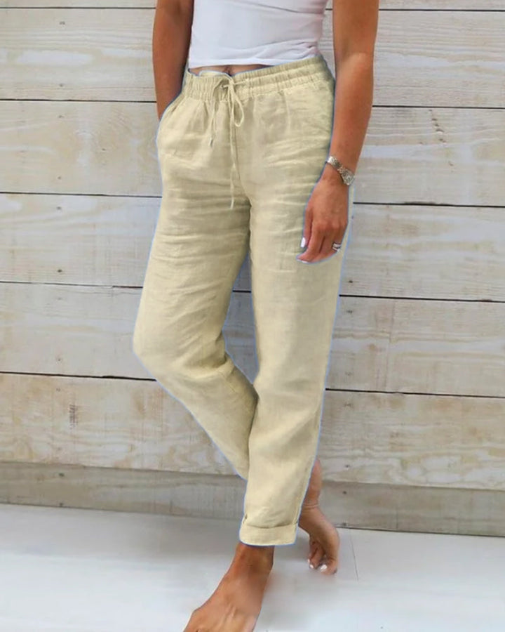 Allison - Premium Cotton-Linen Tailored Pants