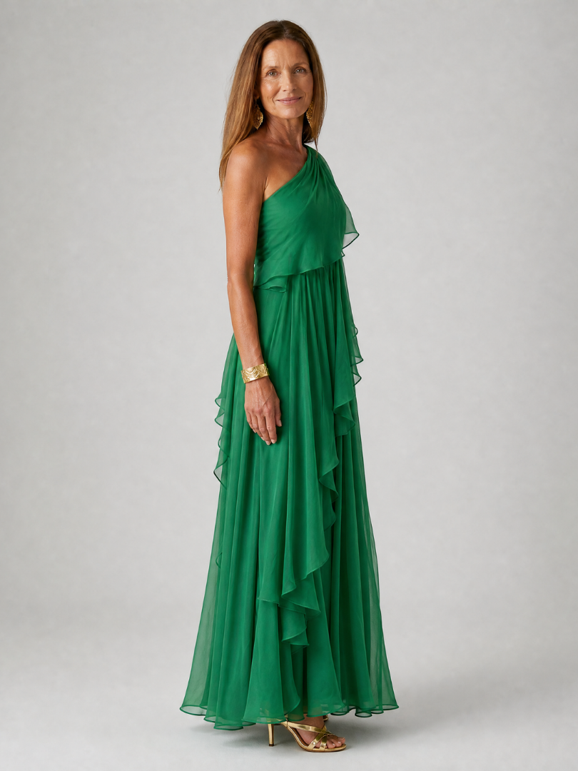 Eliana™ | One-Shoulder Chiffon Maxi Dress