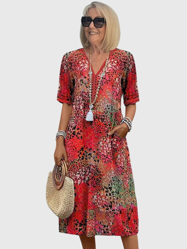 Bella | Chic Floral Midi Dress