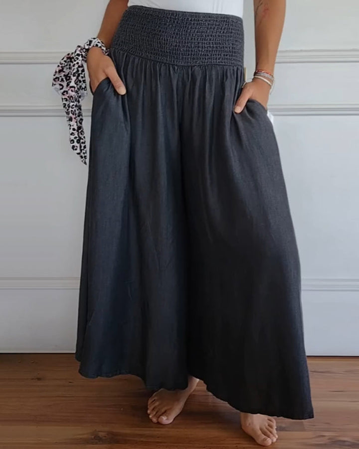 Reina - Relaxed Fit Wide-Leg Pants