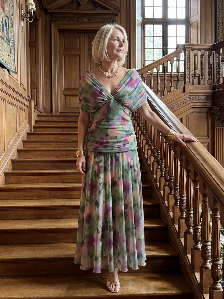 Calen | Off-Shoulder Flowing Midi Dress