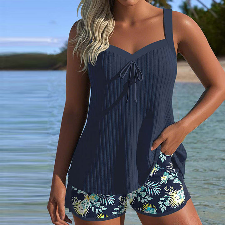 Alice | Floral Print Two-Piece Beach Tankini Set