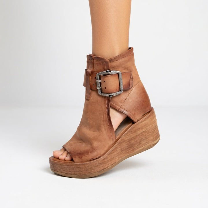 Orélisse™ | Contemporary Open-Toe Wedge Ankle Boots
