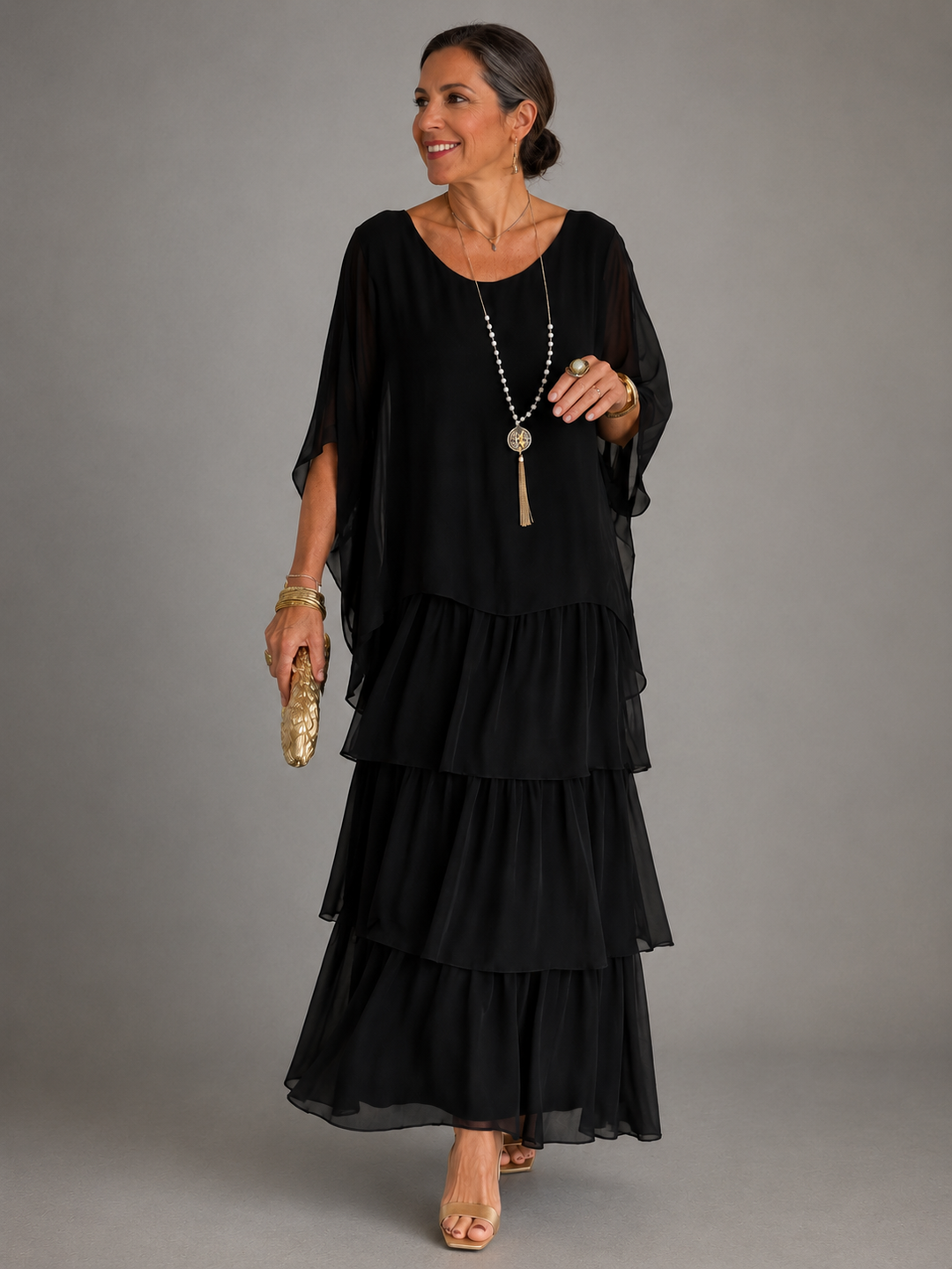 Lara  | Graceful Maxi Dress with Flowing Design